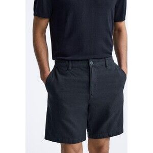 Zara Mens Cotton Linen Shorts - Size L